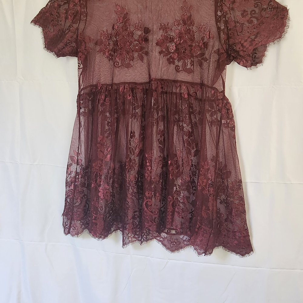 Torrid Pink Asymmetrical Ruffled Blouse